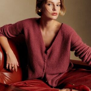 Sezane Barry Cardigan Rosewood - Size M